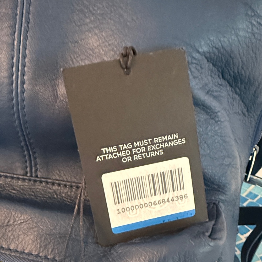 New Balenciaga Blue Lambskin Leather City Backpack - Picture 12 of 15